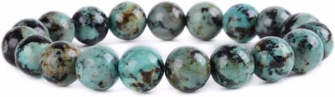 Justinstones Gem Semi Precious Gemstone 10mm Round Beads Stretch Bracelet 7 Inch Unisex in Saudi Arabia