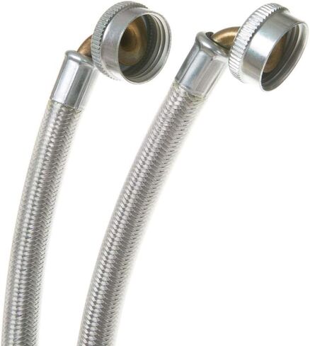 GE WX14X10011 Washing Machine Universal 6’ Stainless Steel 90° Elbow – 2 Hose Package in Saudi Arabia