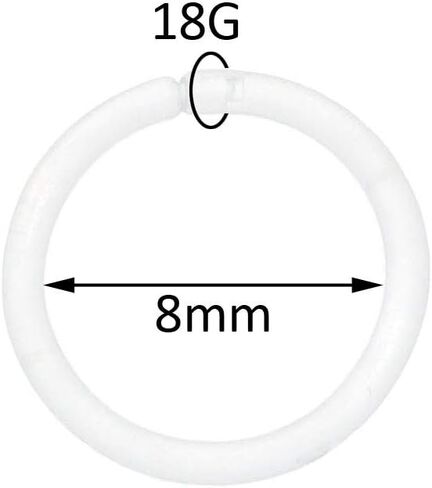 Oasis Plus 10pcs 14G 16G 18G Clear Bioflex Piercing Retainers Nose Septum Hoop Rings Nostril Stud Cartilage Helix Daith Rook Tragus Snake Smiley Nipple Lip Eyebrow Earring in Kuwait