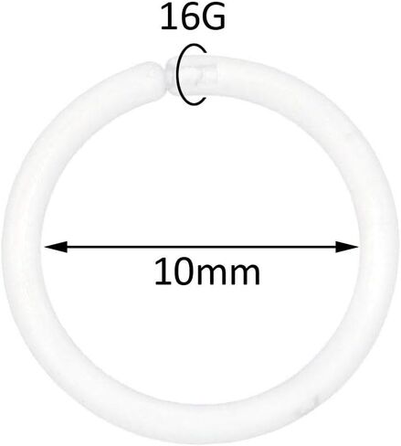 Oasis Plus 10pcs 14G 16G 18G Clear Bioflex Piercing Retainers Nose Septum Hoop Rings Nostril Stud Cartilage Helix Daith Rook Tragus Snake Smiley Nipple Lip Eyebrow Earring in Kuwait