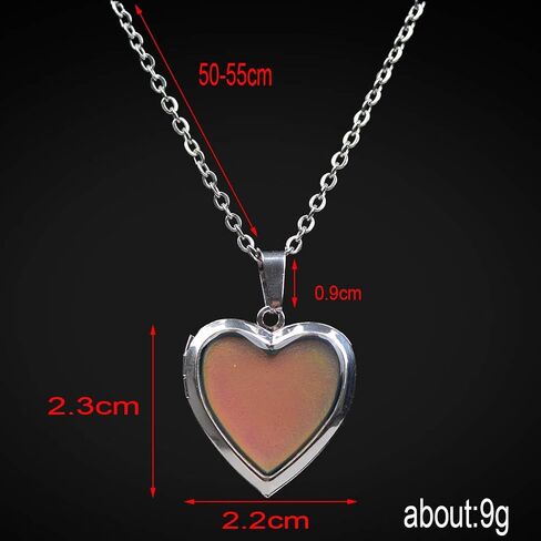 3pcs Temperature Sensing Color Changing Mood Necklace Set Turtle Butterfly Love Heart Shape Pendant Control Emotion Feeling Romantic Stainless Steel Chain Jewelry in Saudi Arabia