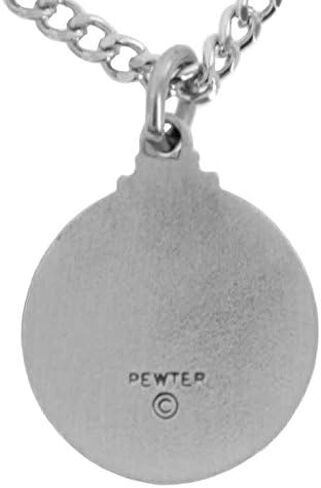 Sterling Faith Pewter Saint John The Baptist Round Medal + 24 Inch Endless Chain + Laminated Prayer Card in Saudi Arabia