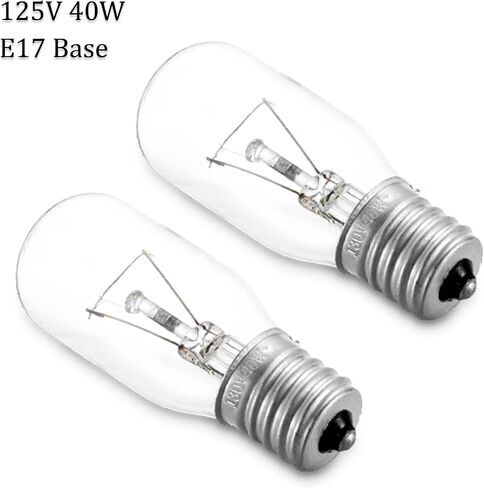 2 قطعة لمبة الميكروويف GE WB36X10003-125V 40W مصباح فرن الميكروويف لـ GE LG Frigidaire Kenmore ميكروويف، نوع عالمي لمصباح ضوء الموقد استبدال E17 تطبيقات المقبس الأساسي in Saudi Arabia