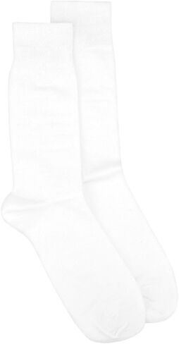 6 Pair of Biagio Solid WHITE Color Men's COTTON Dress SOCKS in Kuwait