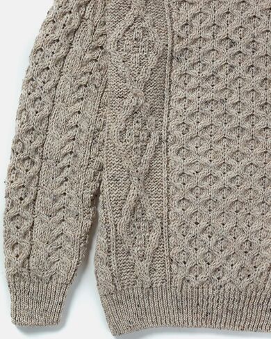 Aran Woollen Mills Men's Wool Sweater Fishermen's Jumper Made in Ireland in Saudi Arabia