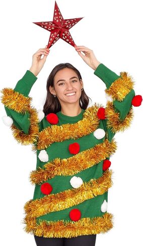 Tinsel Tree Ugly Christmas Sweater in Saudi Arabia
