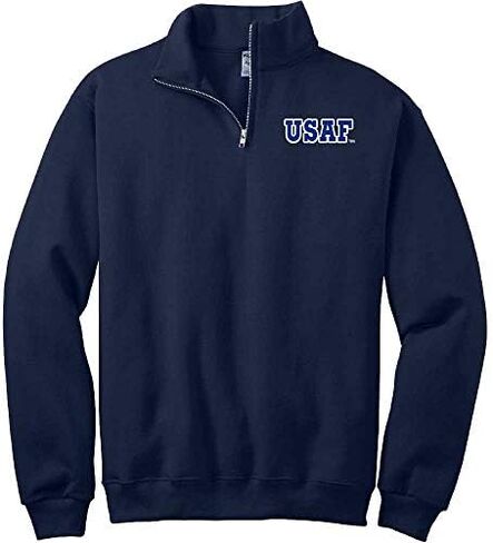 Honor Country USAF 1/4 Zip Fleece Sweatshirt - Navy Blue in Saudi Arabia
