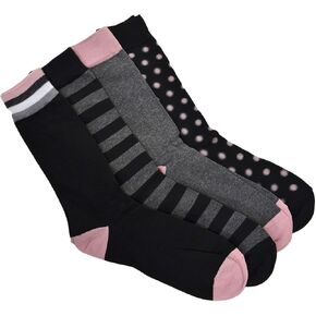 Bar III Men's 4 Value Pack Dress Socks Created for Macy's Black Pink Dot Stripes Shoes Size 7-12 Sock/Size 10-13 in Kuwait