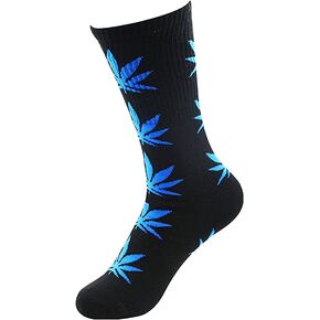 Century Star Unisex 1/3/4/5 Pack Maple Marijuana Cotton Socks Thick Weed Leaf Socks Crew Winter Athletic Sports High Socks