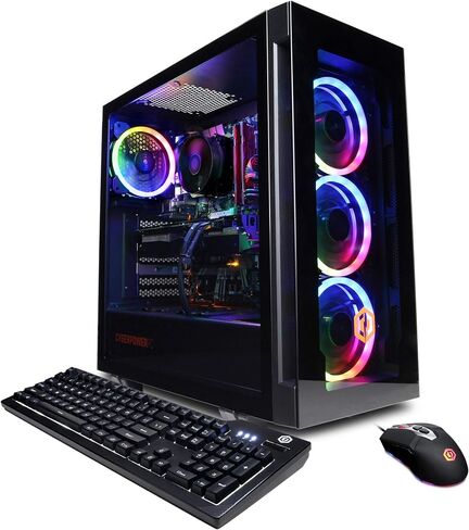 CYBERPOWERPC Gamer Xtreme VR Gaming PC, Intel Core i9-12900KF 3.2GHz, GeForce RTX 3080 Ti 12GB, 16GB DDR4, 500GB NVMe PCIe SSD, 2TB HDD, WiFi & Win 11 Home (GXiVR8080A30), Black in Kuwait