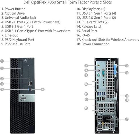 Dell Optiplex 7060 SFF Business Desktop i5-8500 UP to 4.10GHz 16GB DDR4 New 512GB NVMe M.2 SSD Wireless Keyboard Mouse Built in WiFi BT Dual Monitor Support Win10 Pro (Renewed) in Saudi Arabia