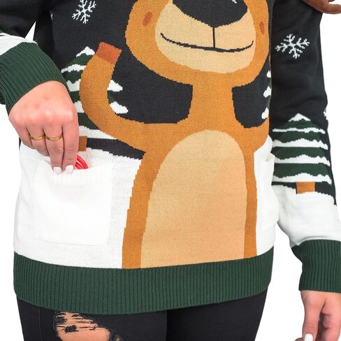 Reindeer Ring Toss 3D Ugly Christmas Sweater in Saudi Arabia
