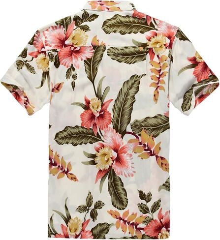 Couple Matching Hawaiian Luau Party Outfit Set Shirt Dress in Cream Rafelsia in Saudi Arabia