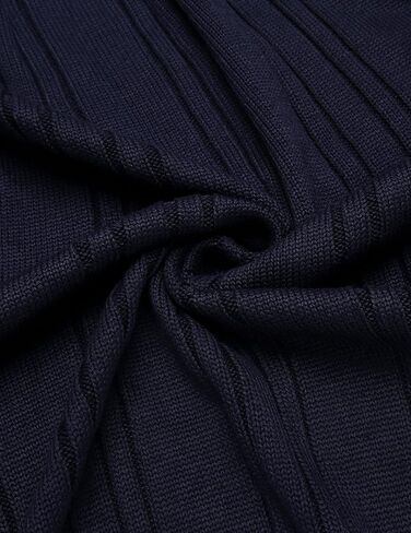 COOFANDY Men's Full Zip Cardigan Sweater Casual Cable Knitted Stand Collar Sweater with Pockets in Kuwait