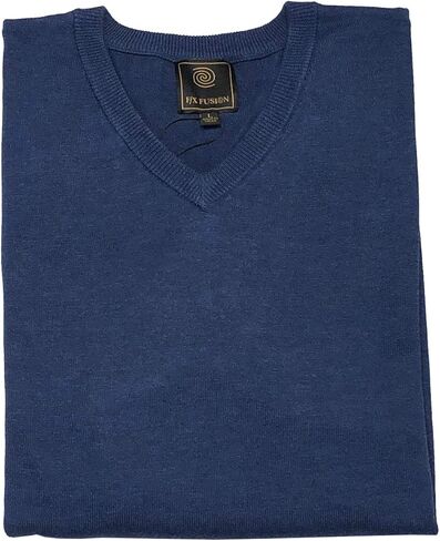 FX Fusion Men's Solid Color V-Neck Sweater in Saudi Arabia