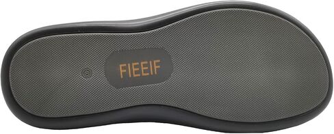 FIEEIF Men's Leather Slides Open Toe Outdoor Slippers Comfort Arch Support Retro Casual Flip Flops Summer Fisherman Slip On Sandals for Men in Kuwait