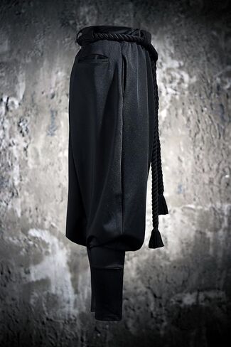 ByTheR Harem Pants for Men Goth Genie Boho Baggy Trousers with Rope Belt Black in Saudi Arabia