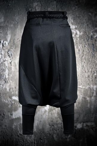 ByTheR Harem Pants for Men Goth Genie Boho Baggy Trousers with Rope Belt Black in Saudi Arabia