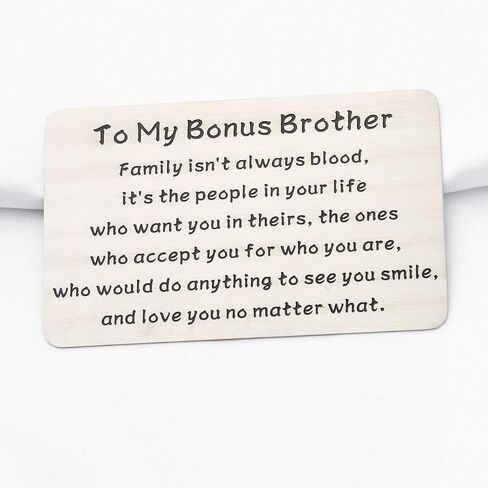 bobauna Bonus Brother/Sister Engraved Wallet Card Family Isn't Always Blood Wedding Jewelry Bridal Shower Gift in Saudi Arabia