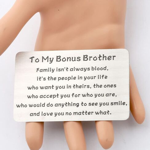 bobauna Bonus Brother/Sister Engraved Wallet Card Family Isn't Always Blood Wedding Jewelry Bridal Shower Gift in Saudi Arabia