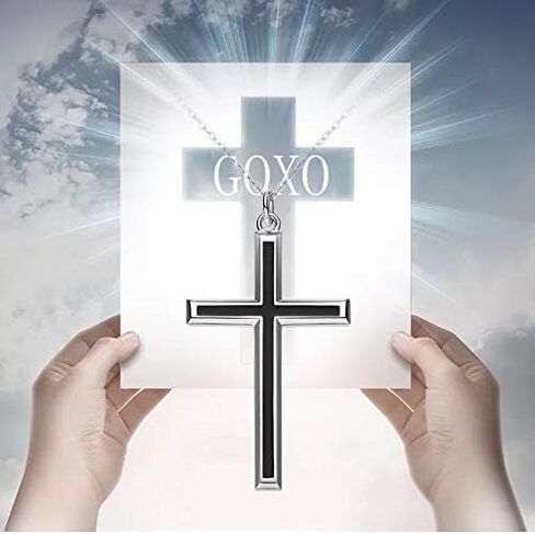 Men's S925 Sterling Silver Cross Pendant Necklace 24 Inches Silver Chain in Kuwait