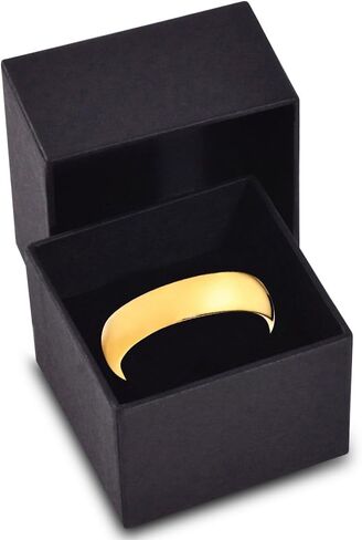 Charming Jewelers Tungsten Wedding Band Ring 5mm for Men Women Comfort Fit 18K Yellow Gold Plated Plated Domed Polished Size 9 in Saudi Arabia
