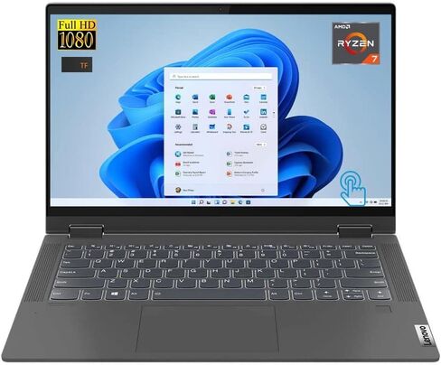2022 New Flagship Lenovo Premium Flex 14 Convertible Laptop: 14" FHD IPS Touchscreen, Dynamic 8-Core AMD Ryzen 7 5700U, 16GB RAM, 1TB SSD, WiFi-6, HDMI, USB-C, Backlit-KYB, FP-Reader, Win11, T.F in Kuwait