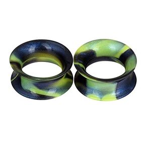 Stuppendux 1 زوج ملون لينة سيليكون مرنة الأذن الجلد الأنفاق المقابس المتوسع مقاييس ثقب الجسم جوفاء 2G-3/4 in Kuwait