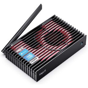MeLE PCG35 Fanless Mini PC Windows 11 Pro J4125 8GB 128GB Small Desktop Micro Computers Dual HDMI, VGA Three Screen Support Gigabit Ethernet WiFi PXE Auto Powe on Work on Industrial IOT Business