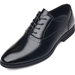 DADAWEN Men's Leather Lined Dress Shoes Formal Business Shoes Classic Lace-up Oxfords