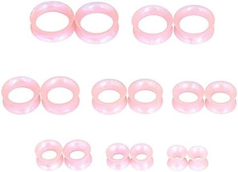 Stuppendux 1 زوج ملون لينة سيليكون مرنة الأذن الجلد الأنفاق المقابس المتوسع مقاييس ثقب الجسم جوفاء 2G-3/4 in Kuwait