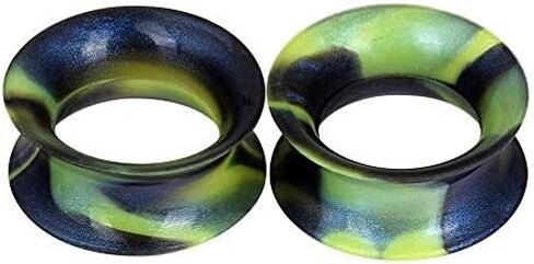 Stuppendux 1 زوج ملون لينة سيليكون مرنة الأذن الجلد الأنفاق المقابس المتوسع مقاييس ثقب الجسم جوفاء 2G-3/4 in Kuwait