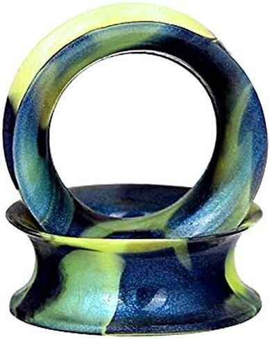 Stuppendux 1 زوج ملون لينة سيليكون مرنة الأذن الجلد الأنفاق المقابس المتوسع مقاييس ثقب الجسم جوفاء 2G-3/4 in Kuwait