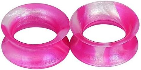 Stuppendux 1 زوج ملون لينة سيليكون مرنة الأذن الجلد الأنفاق المقابس المتوسع مقاييس ثقب الجسم جوفاء 2G-3/4 in Kuwait