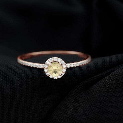 Natural Citrine Engagement Ring, Citrine Engagement Ring with Moissanite Halo, Yellow Citrine Engagement Ring, November Birthstone Ring, 14K Solid Gold in Kuwait