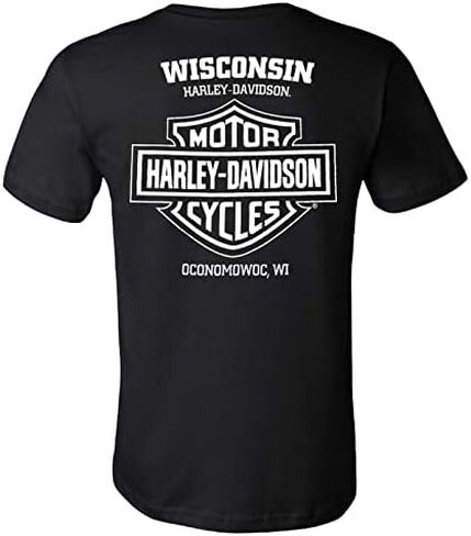 Harley-Davidson Men's Profit Short Sleeve Crew-Neck Cotton T-Shirt - Solid Black in Saudi Arabia