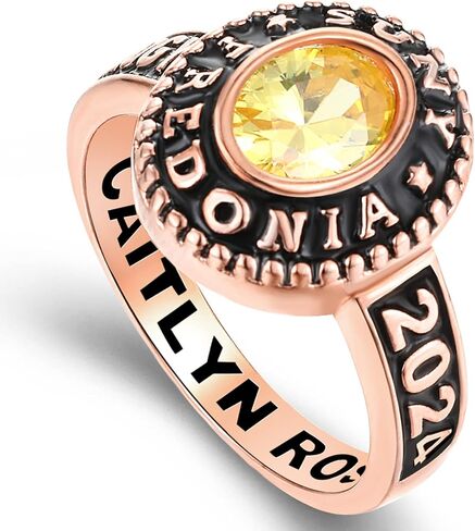 Ccjcinata Customized Sterling Silver high school ladies class rings for girls Collection Fully Personalized for women personalized Christmas Gifts Christmas present for daughter in Kuwait