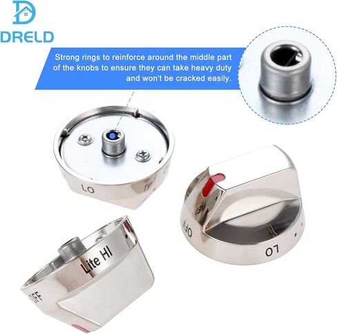 DG64-00473A Stove Knobs Burner Control Dial Knob, Compatible with Samsung Range Oven Gas Stove Knobs NX58F5700WS NX58H5600SS NX58H5650WS NX58J7750SS, Replaces DG64-00472A, AP5917439, PS9606608 (5pcs) in Saudi Arabia