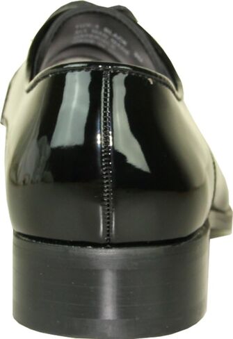 VANGELO Men's Tuxedo Shoes TUX-3 Fashion Square Toe with Wrinkle Free Material Black Patent 14W in Kuwait