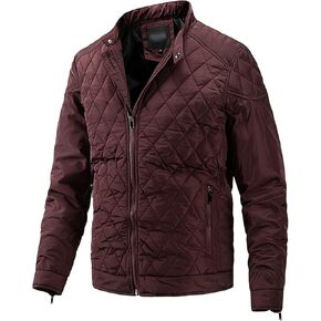 Men's Packable Puffer Jacket Lightweight Softshell Diamond Quilted Jackets Winter Slim Fit Padded Bomber Outerwear in Kuwait