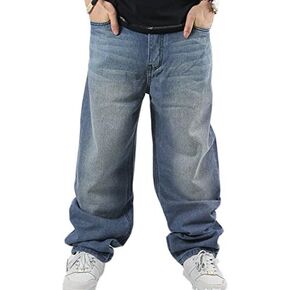 QIBOE Men's Baggy Jeans Denim Sweatpants Loose Pants in Saudi Arabia