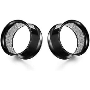 COOEAR Upgrade Eyelet Tunnels And Plugs Flesh Ear Gauges Earrings Piercing Double Flared Stretchers Expander 6mm to 25mm. in Kuwait