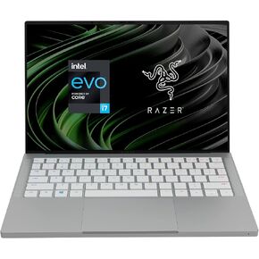 Razer Book 13 Laptop: Intel Core i7-1165G7 4 Core, Intel Iris Xe, 13.4" FHD 60Hz (1920x1200), 16GB RAM, 512GB SSD PCIe M.2 - Windows 11 - CNC Aluminum - Chroma RGB - Thunderbolt 4 - Mercury White in Kuwait