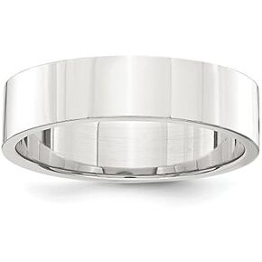 925 Sterling Silver 5mm Flat Plain Classic Wedding Band Ring in Kuwait