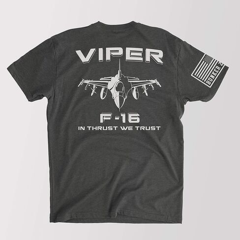 BUNKER 27 F-16 Viper T-Shirt, Fighting Falcon Air Force Shirts in Kuwait