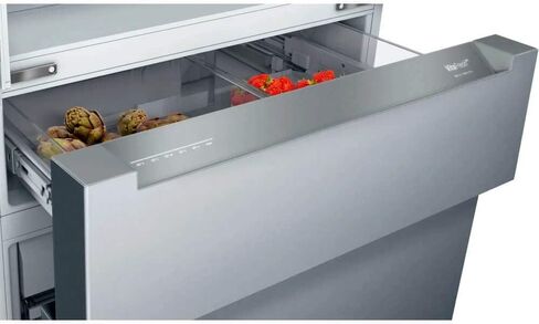 Bosch 800 Series 36 Inch Smart Freestanding Counter Depth 4 Door French Door Refrigerator with 20.5 cu. ft. Total Capacity in Stainless Steel (Recessed Handle) in Saudi Arabia