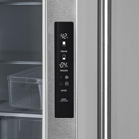 FORNO Moena 40 in. with Decorative Grill Alta Qualita Refrigerator 19.2 cu.ft French Door Stainless Steel with Ice Maker in Kuwait