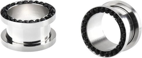 IPINK-10pcs Stainless Steel Screw Flesh Tunnel Ear Plug Expander Stretcher Muliti- Colors 8g-9/16 in Saudi Arabia