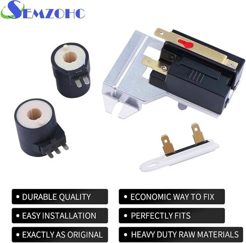 338906 WP338906 Flame Sensor 279834 Gas Valve Solenoid Kit 3392519 Thermal Fuse Dryer Replacement Part Compatible with Whirlpool Kenmore Maytag Dryers Replaces 303377 DC32-00008A 306105 14205025 in Saudi Arabia