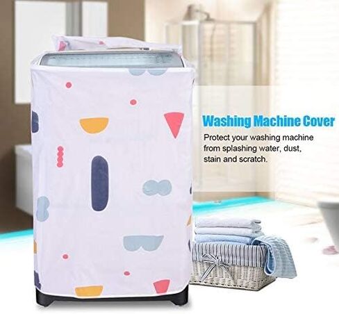 Yosoo Dust Proof Roller Washing Machine Top Covers, Waterproof Washer/Dryer Cover Protective Dust Storage Bag, Top Load (22.44 x 22.44 x 34.65in) in Saudi Arabia